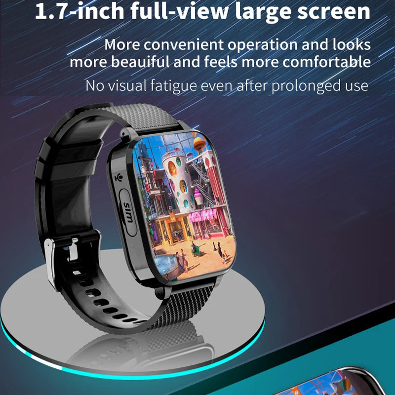 4G Kids Smartwatch with 1.7-inch Screen & GPS Locator