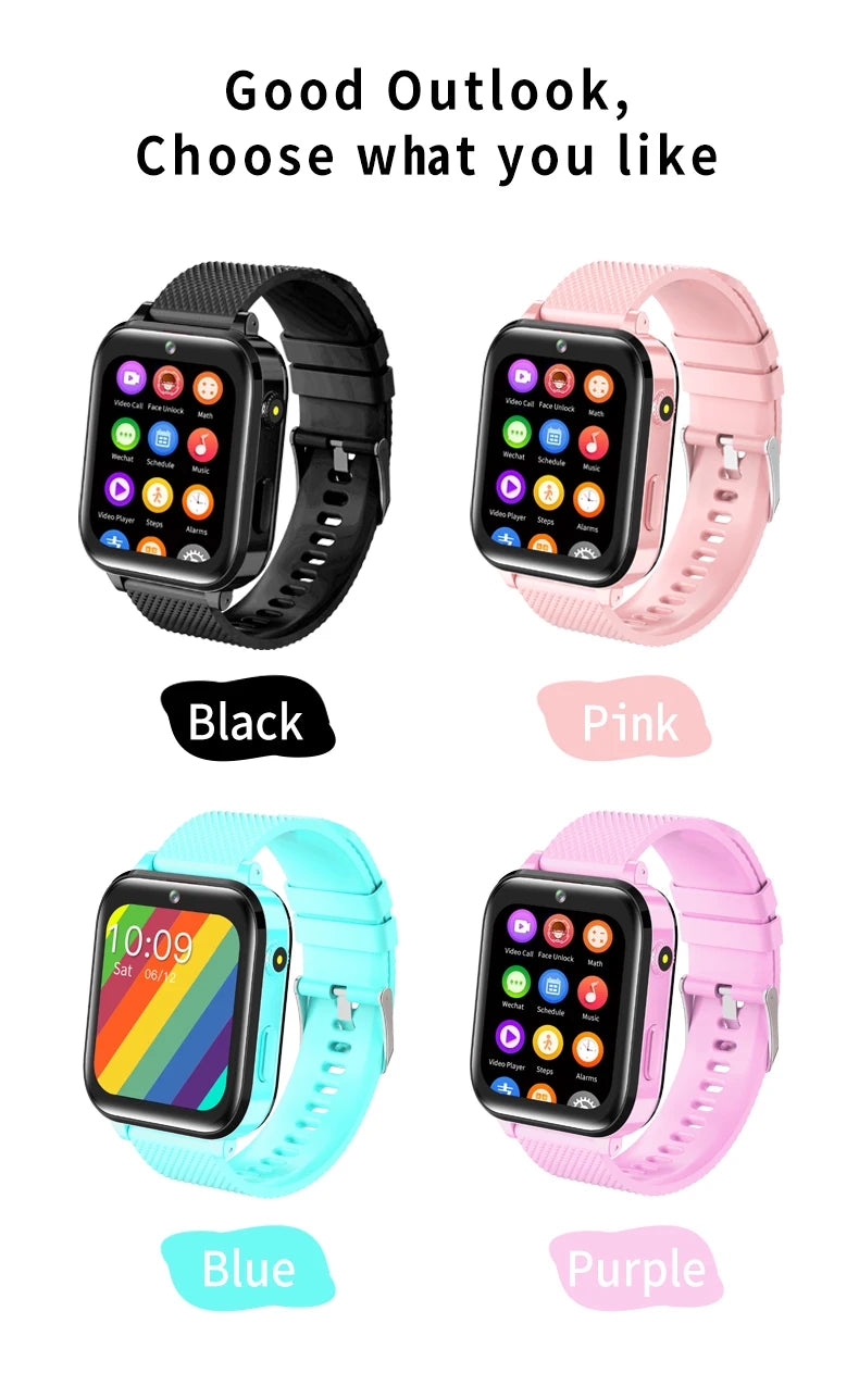 4G Kids Smartwatch with 1.7-inch Screen & GPS Locator