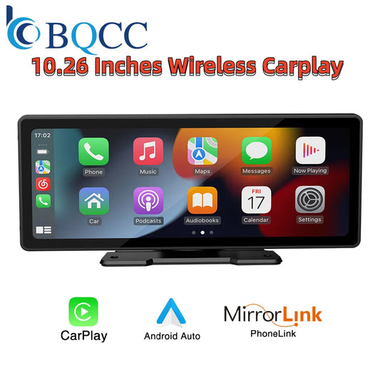 BQCC Universal 10.26” Multimedia Car Radio with Wireless CarPlay