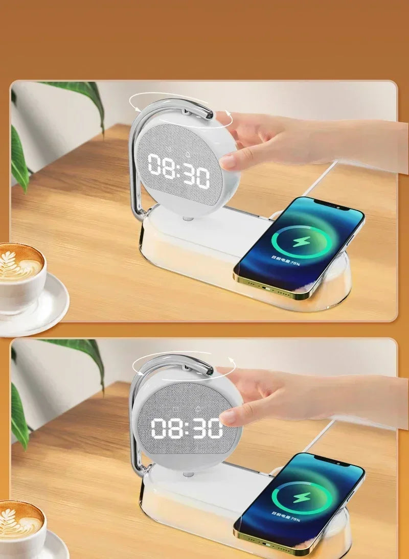 15W Quick Charge Wireless Alarm Clock & LED Night Light