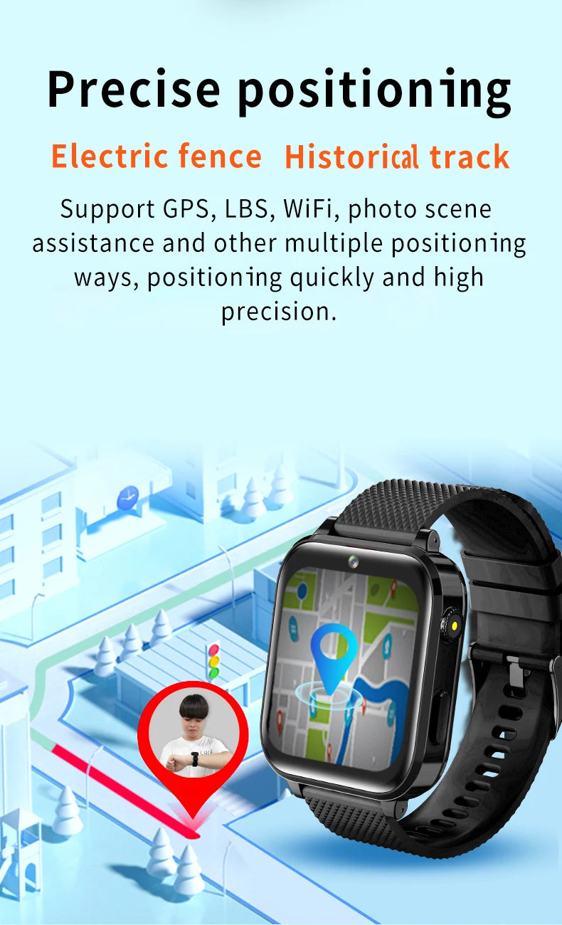 4G Kids Smartwatch with 1.7-inch Screen & GPS Locator